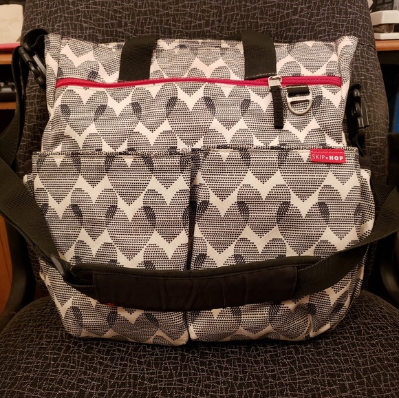 skip hop hearts diaper bag